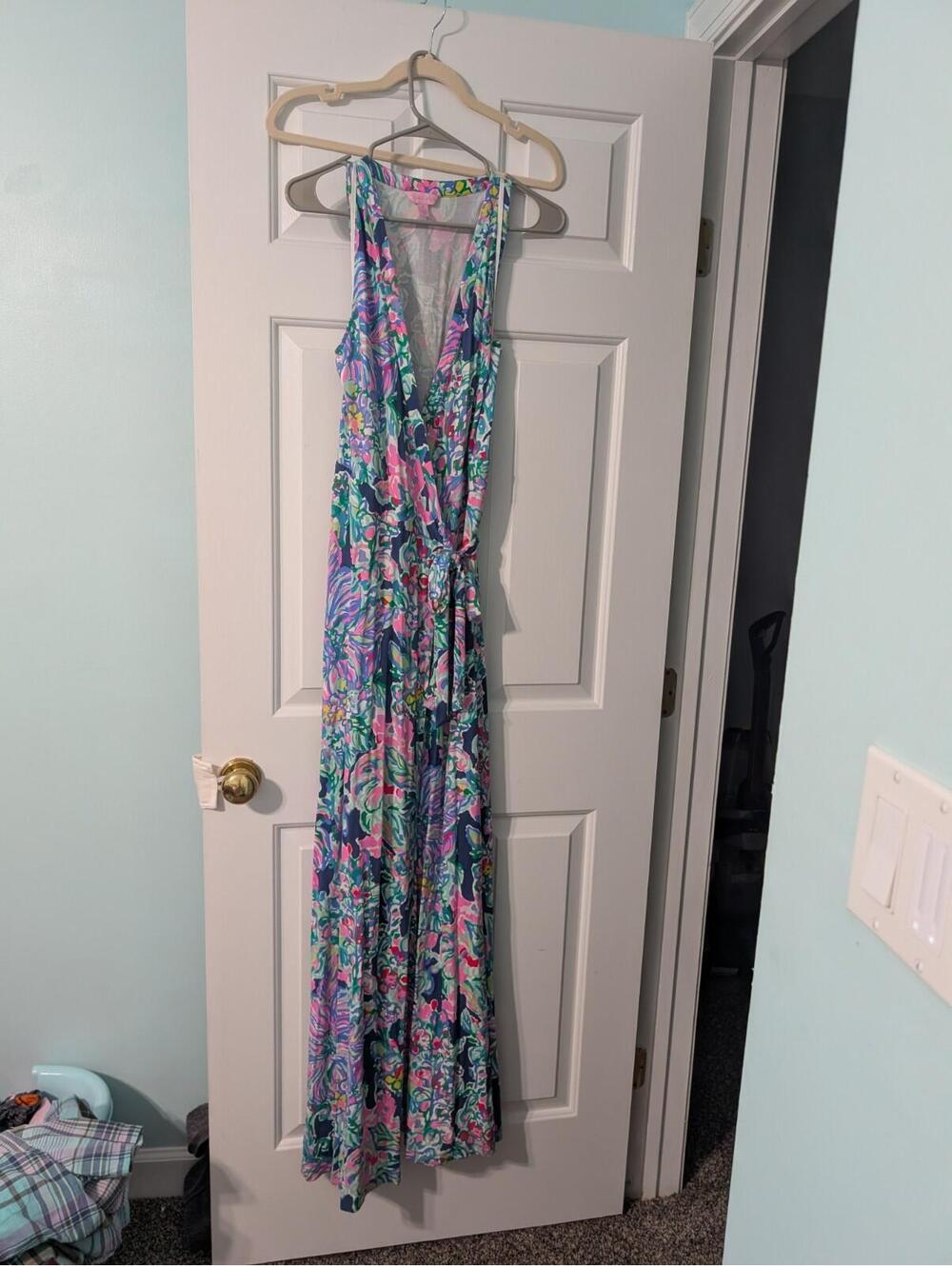 Lilly Pulitzer Women's Long Wrap Dress maxi medium